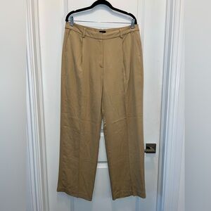 J. Crew Tan Wide-Leg Trousers